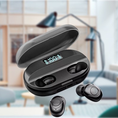 GUGGU M65_T2 Wireless Earbuds with Bluetooth 5.0 & Digital Display Bluetooth Headset(Black, In the Ear)