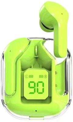 SDMINITEK LED Digital Display in-Ear Earbuds Charging Case Touch Bluetooth(Green, True Wireless)