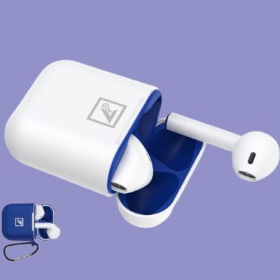 One7 ON-1000 Wireless earbuds with charging case Bluetooth(White, Blue, In the Ear)