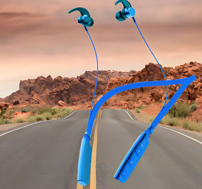 GPQ STORE Rokerz 235 Pro Wireless Bluetooth Neckband(0B.854 Bluetooth(Blue, In the Ear)