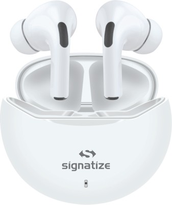 SIGNATIZE Wireless in Ear Earbuds Big Speaker Drivers, 20H Playtime, Touch Control TWS Bluetooth without Mic Headset(Blue, In the Ear)