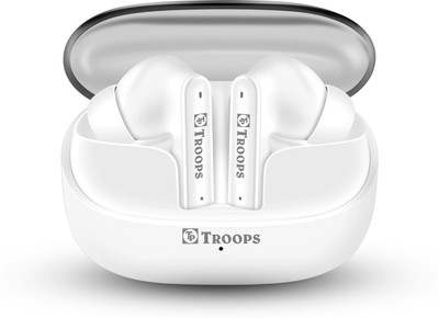 TP TROOPS Bluetooth In Ear Earbuds with 35H Playtime, 4 Mic Clear Calling,Touch Controls Bluetooth(Transparent, True Wireless)