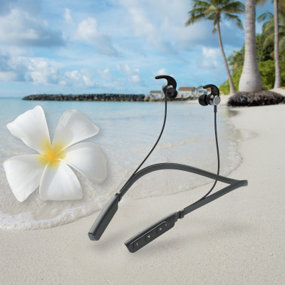 QPG STORE Rokerz 235 Pro Wireless Bluetooth Neckband(0.146 Bluetooth(Black, In the Ear)