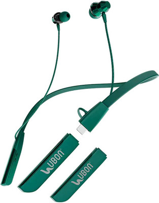 delphine CL-35 Wireless Neckband | Extra Detachable Battery Magnetic ON/OFF Function Bluetooth(Green, In the Ear)