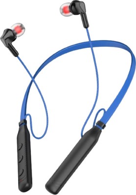 JAZX CR-21 Guntur - 48 Hour Playtime Bluetooth Headphone Neckband Earphone (Blue5) Bluetooth Headset(Blue, In the Ear)