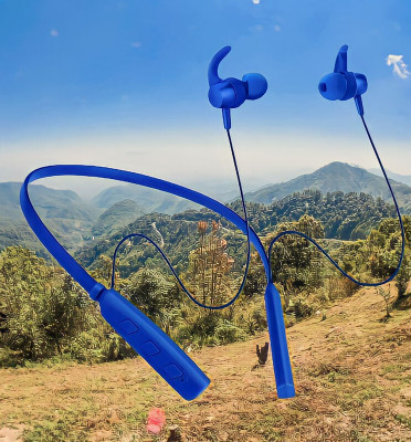 GPQ STORE Rokerz 235 Pro Wireless Bluetooth Neckband(0B.35 Bluetooth(Blue, In the Ear)
