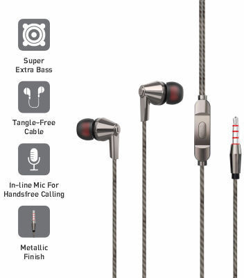 UTRAX CHAMP HP-50 wired Earphone With Mic, 10MM Driver, Powerful Bass Wired Headset(Green, In the Ear)