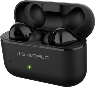 NS WORLD X1 Airbuds Tws |Max Power| HD Sound | BT Earbuds |Mic & Touch Controls Headphone Bluetooth(Thunder Black, True Wireless)