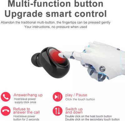 4uonly Earbuds TWS L21 Earphones Headphones 5.0 Mini Stereo Earbuds Sport JHE10 Bluetooth(Black, True Wireless)