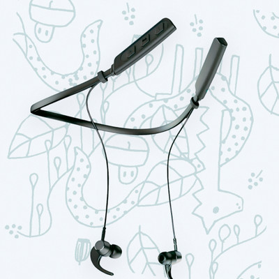 QPG STORE Rokerz 235 Pro Wireless Bluetooth Neckband(0.2426 Bluetooth(Black, In the Ear)