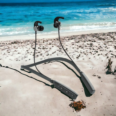 GPQ STORE Rokerz 235 Pro Wireless Bluetooth Neckband(0.937 Bluetooth(Black, In the Ear)