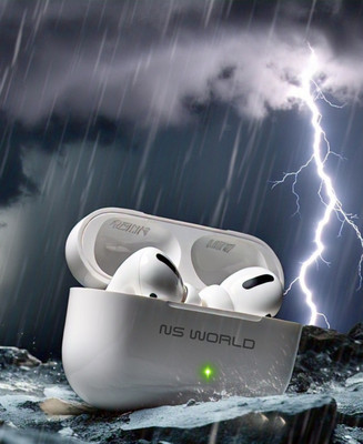 H2o Airbud |Max Power| HD Sound | BT Earbuds |Mic & Touch Controls Headphone Bluetooth Headset(Premium White Earphone, True Wireless)