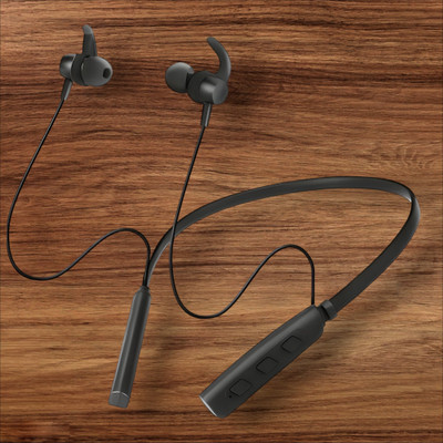GPQ STORE Rokerz 235 Pro Wireless Bluetooth Neckband(0.4464 Bluetooth(Black, In the Ear)