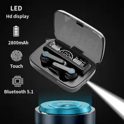 VDTECH Earbuds/Tws/xpods M19 Tws true wireless Bluetooth 5.1 with power bank Bluetooth(Black, True Wireless)