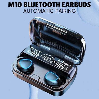 GUGGU M10 Wireless (Earbuds) Power Bank LED Display with Deep Bass Stereo Sound S94 Bluetooth(Black, True Wireless)