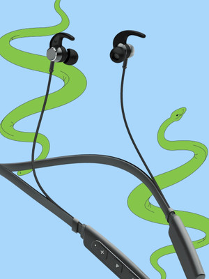 QPG STORE Rokerz 235 Pro Wireless Bluetooth Neckband(0.1143 Bluetooth(Black, In the Ear)