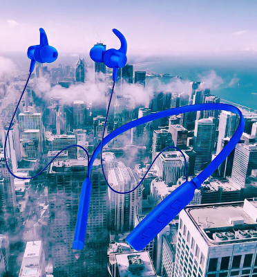 GPQ STORE Rokerz 235 Pro Wireless Bluetooth Neckband(0B.253 Bluetooth(Blue, In the Ear)