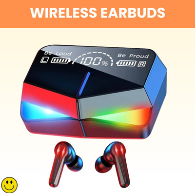 FRONY M28 Bluetooth Wireless Earbuds With Touch Control, LED Display and HD SoundC156 Bluetooth(Black, True Wireless)