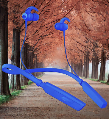 QPG STORE Rokerz 235 Pro Wireless Bluetooth Neckband(0B.435 Bluetooth(Blue, In the Ear)