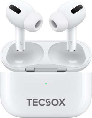 TecSox TecPods Omega TWS EarBuds |IWP Technology | 15hrs Play Time | IPX rated. Bluetooth Headset(White, True Wireless)