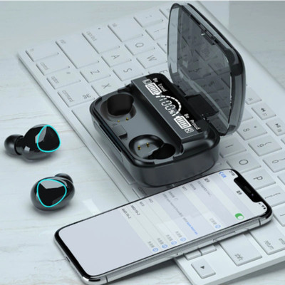 Clairbell M10 Wireless Earbuds TWS 5.1 LED Digital Display Touch Bluetooth HeadphoneK484 Bluetooth(Black, True Wireless)