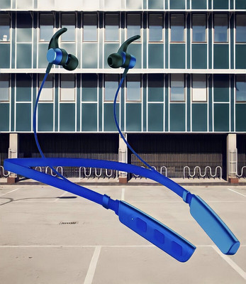 GPQ STORE Rokerz 235 Pro Wireless Bluetooth Neckband(B.0.372 Bluetooth(Blue, In the Ear)