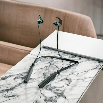 QPG STORE Rokerz 235 Pro Wireless Bluetooth Neckband(0.1363 Bluetooth(Black, In the Ear)