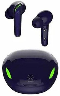 WINGS Earbuds with Game Mode, 40ms Low Latency, 30 hours playtime Bluetooth Gaming Bluetooth(Blue, In the Ear)