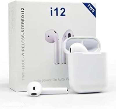 EAR BUDS BLUETOOTH EARPHONE ( WHITE ) Bluetooth without Mic Headset(WHITE, True Wireless)