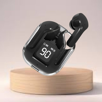 Earbuds Max UltraPods Transparent Charging Case With LED Digital Display KI150 Bluetooth Headset(Multicolor, In the Ear)