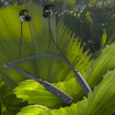 QPG STORE Rokerz 235 Pro Wireless Bluetooth Neckband(0.1174 Bluetooth(Black, In the Ear)