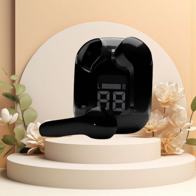 GUGGU Earbuds Max UltraPods Transparent Charging Case With LED Digital Display B408 Bluetooth(Multicolor, In the Ear)