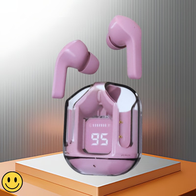 SACRO Max UltraPods Bluetooth Earbuds Transparent Charging Case With LED DisplayQ87 Bluetooth(Multicolor, True Wireless)