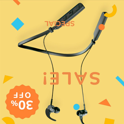 GPQ STORE Rokerz 235 Pro Wireless Bluetooth Neckband(0.3414 Bluetooth(Black, In the Ear)