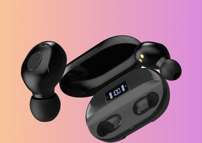 GUGGU Y51_T2 Wireless Earbuds with Bluetooth 5.0 & Digital Display Bluetooth(Black, In the Ear)