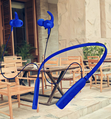 GPQ STORE Rokerz 235 Pro Wireless Bluetooth Neckband(0B.203 Bluetooth(Blue, In the Ear)