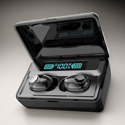 GUGGU T8 True Wireless Earbuds: IPX5, Digital Display Charging Case, HD & Mic vp83 Bluetooth(Black, In the Ear)