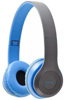 Worricow Wireless Headphones Bluetooth Over Ear Foldable with Built-in Mic Headset Bluetooth Gaming(Blue, On the Ear)