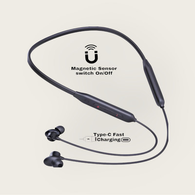 GDS Wireless Ultra Bass Edition Headphone With Magnetic On Off Anc Enc Earphone_ZU Bluetooth & Wired(Black, In the Ear)