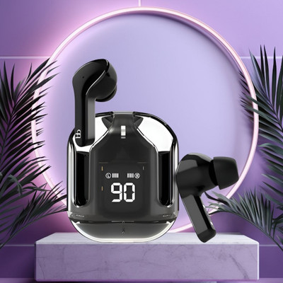 Clairbell Earbuds Max UltraPods Transparent Charging Case With LED Digital Display K209 Bluetooth(Multicolor, In the Ear)