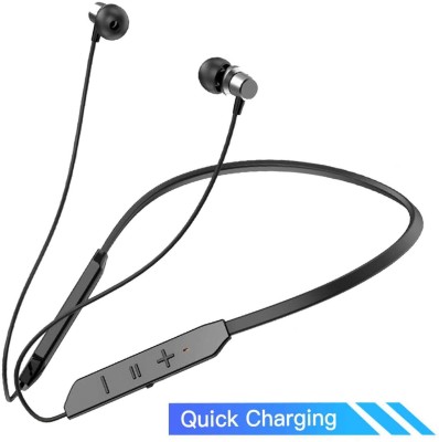 Worricow Best Collection Neckband hi-bass Wireless Bluetooth Neckband Bluetooth Headset Bluetooth Gaming Headset(Black, In the Ear)