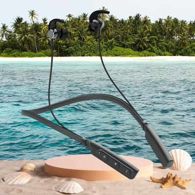 QPG STORE Rokerz 235 Pro Wireless Bluetooth Neckband(0.829 Bluetooth(Black, In the Ear)