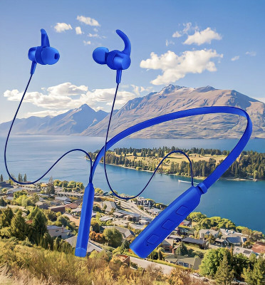 GPQ STORE Rokerz 235 Pro Wireless Bluetooth Neckband(0B.225 Bluetooth(Blue, In the Ear)