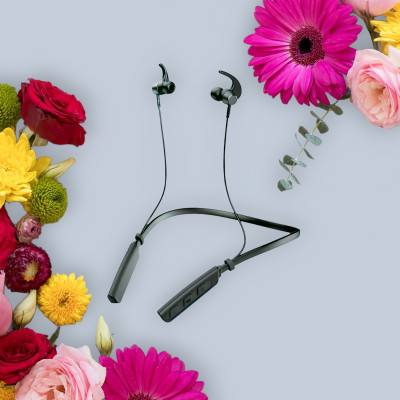 QPG STORE Rokerz 235 Pro Wireless Bluetooth Neckband(0.1592 Bluetooth(Black, In the Ear)