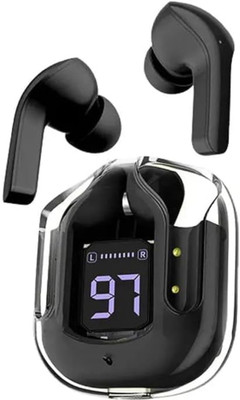 TECHMAZE T6 Ultra Pods TWS Earbud Transparent Design, 30 Hrs Playtime Bluetooth(Green, True Wireless)