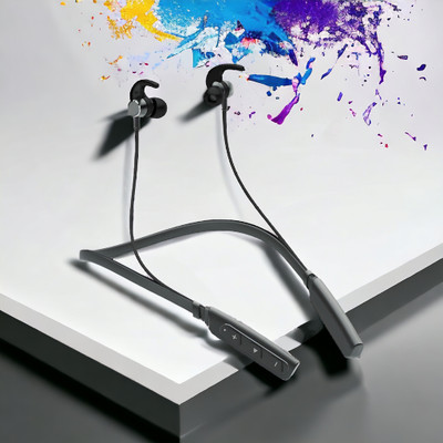 QPG STORE Rokerz 235 Pro Wireless Bluetooth Neckband(0.858 Bluetooth(Black, In the Ear)