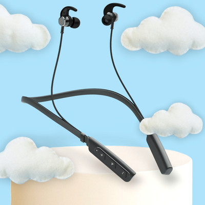 QPG STORE Rokerz 235 Pro Wireless Bluetooth Neckband(0.936 Bluetooth(Black, In the Ear)