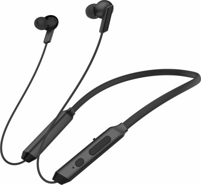 U&i Toofan Series 25 Hours Battery Backup Bluetooth Neckband and Mic Bluetooth Headset(Black, In the Ear)