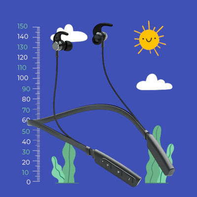 GPQ STORE Rokerz 235 Pro Wireless Bluetooth Neckband(0.711 Bluetooth(Black, In the Ear)