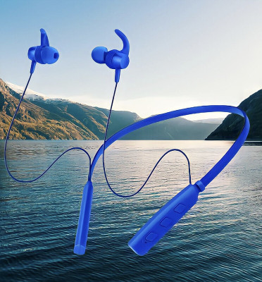 GPQ STORE Rokerz 235 Pro Wireless Bluetooth Neckband(0B.193 Bluetooth(Blue, In the Ear)